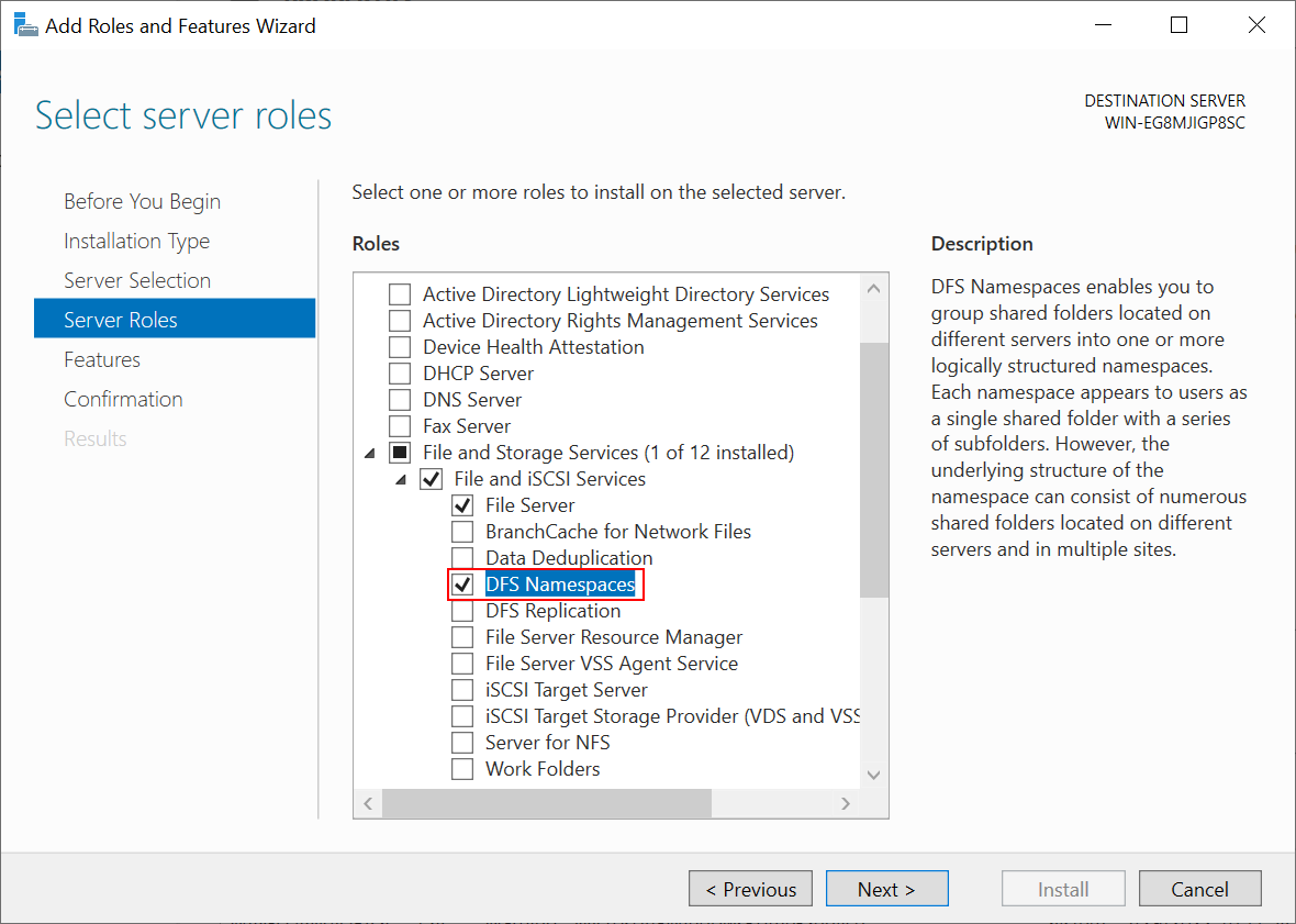 How To Install And Configure Dfs Namespace In Server