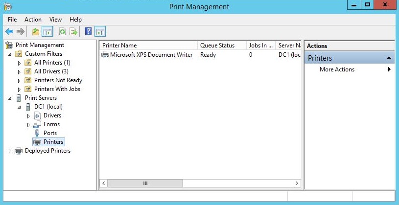 Install and Configure Print Server In Server 2012 R2