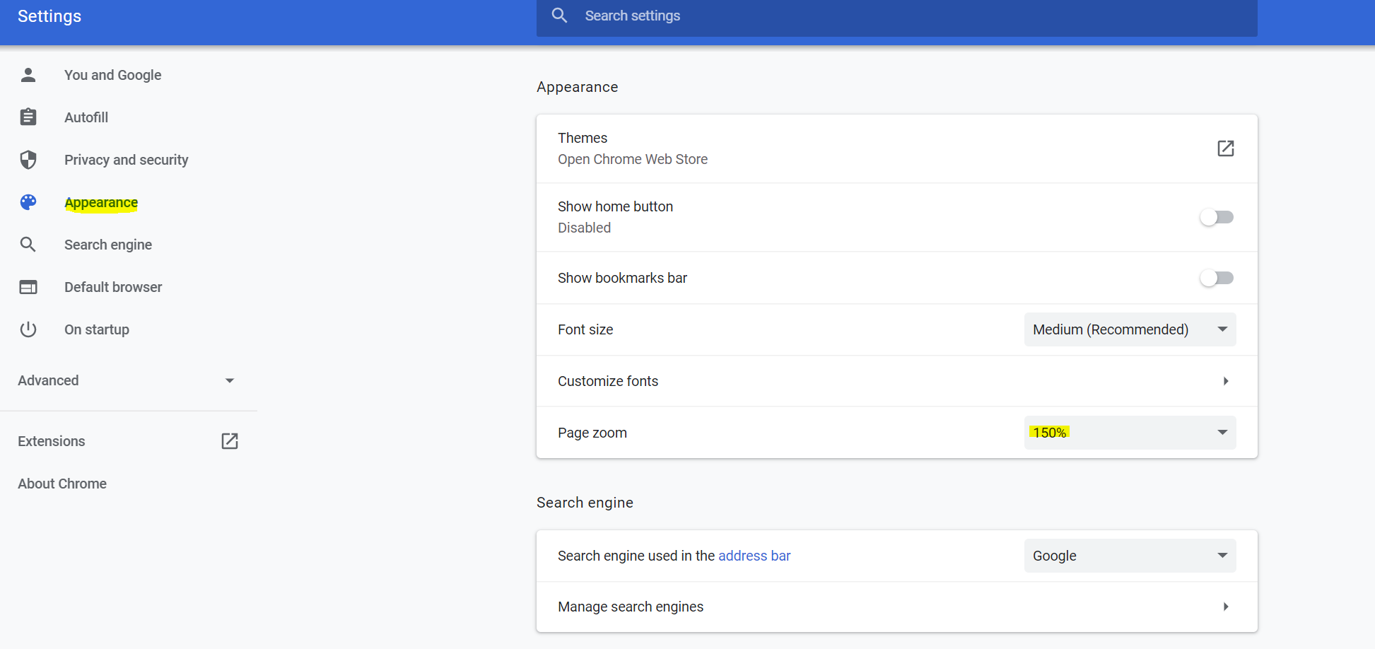 how-to-change-google-chrome-default-zoom-for-large-screen-technig