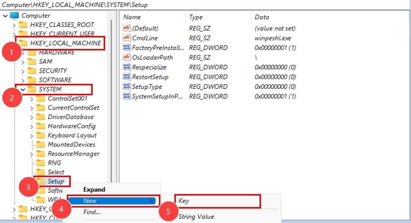 Bypass Windows 11 RAM requirement on VMWare Workstation | Registry Editor Window
