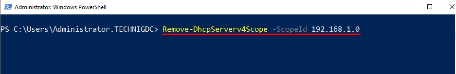 Removing a DHCP Scope using PowerShell