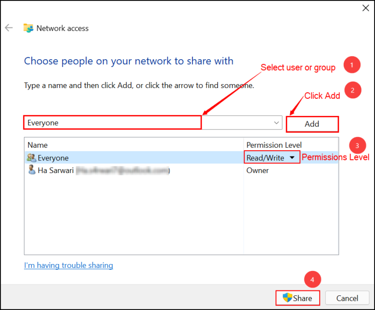 windows 11 share files local network