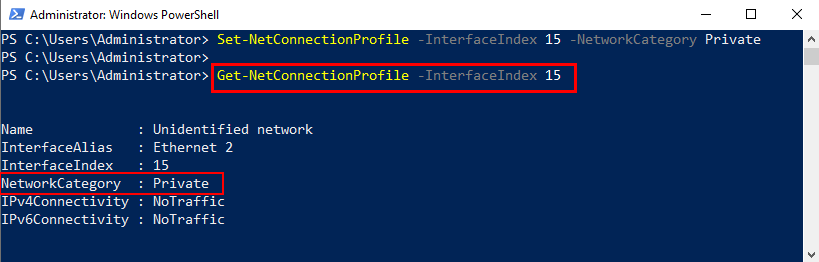 Get Network Connection Profile in PowerShell.