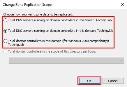 Change Zone Replication Scope Options to Choose 