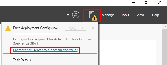 Promoting the Server to Domain Controller